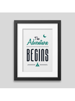 The adventure begins Framed poster
